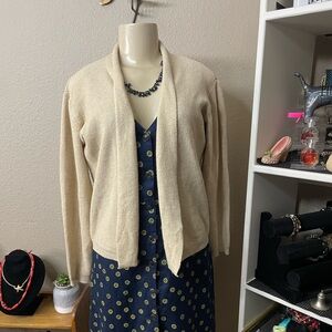 🤎Bartolini Made in Italy S Knit Cashmere Blend Open Cardigan